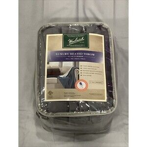 Woolrich  Faux Mink & Barber Electric Heated Throw Blanket 60 X70 NEW